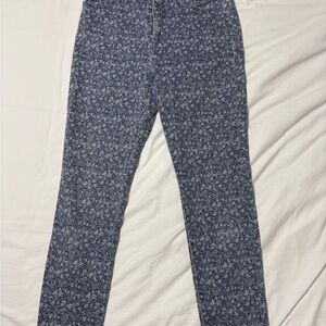 Lucky Brand Blue Floral Straight Leg Jeans